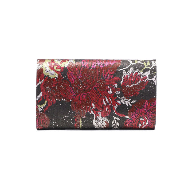 所作 コインケース メンズ レディース 革 Shosa ブランド 小銭入れ 小銭 薄い 薄型 コンパクト スリム 財布 ミニ財布 小さい 軽量 軽い かぶせ カード 本革 レザー 花 花柄 三つ折り 日本製 刺繍模様