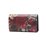 所作 コインケース メンズ レディース 革 Shosa ブランド 小銭入れ 小銭 薄い 薄型 コンパクト スリム 財布 ミニ財布 小さい 軽量 軽い かぶせ カード 本革 レザー 花 花柄 三つ折り 日本製 刺繍模様