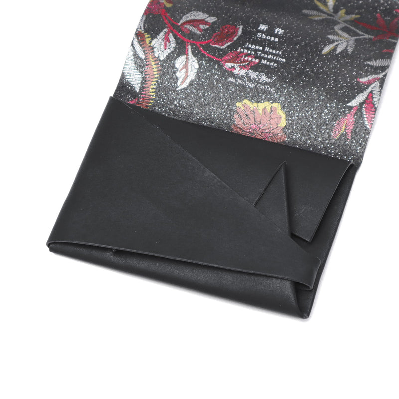 所作 財布 メンズ レディース Shosa 三つ折り 3つ折り ブランド 薄い 薄型 コンパクト 小銭入れ サイフ 折財布 ウォレット 革 本革 革財布 レザー 日本製 花 花柄 和 刺繍模様 ショートウォレット1.0