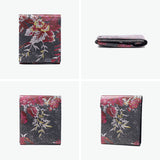 所作 財布 メンズ レディース Shosa 三つ折り 3つ折り ブランド 薄い 薄型 コンパクト 小銭入れ サイフ 折財布 ウォレット 革 本革 革財布 レザー 日本製 花 花柄 和 刺繍模様 ショートウォレット2.0