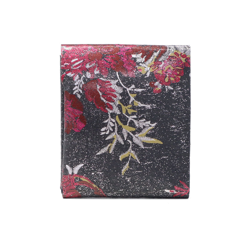 所作 財布 メンズ レディース Shosa 三つ折り 3つ折り ブランド 薄い 薄型 コンパクト 小銭入れ サイフ 折財布 ウォレット 革 本革 革財布 レザー 日本製 花 花柄 和 刺繍模様 ショートウォレット2.0