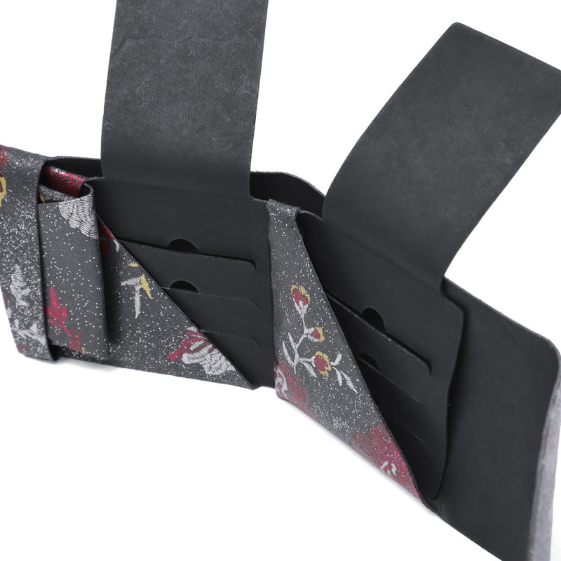 所作 財布 メンズ レディース Shosa 三つ折り 3つ折り ブランド 薄い 薄型 コンパクト 小銭入れ サイフ 折財布 ウォレット 革 本革 革財布 レザー 日本製 花 花柄 和 刺繍模様 ショートウォレット2.0