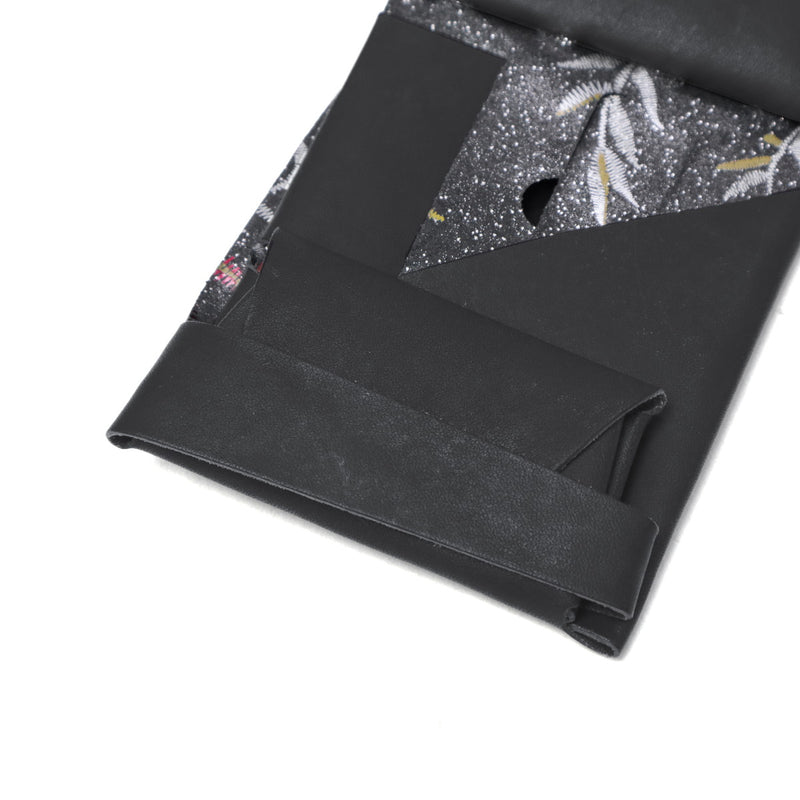 所作 財布 メンズ レディース Shosa 三つ折り 3つ折り ブランド 薄い 薄型 コンパクト 小銭入れ サイフ 折財布 ウォレット 革 本革 革財布 レザー 日本製 花 花柄 和 刺繍模様 ショートウォレット2.0