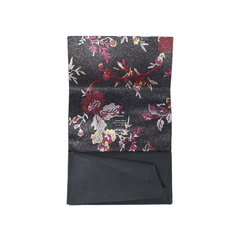 所作 長財布 メンズ レディース 薄い Shosa かぶせ ブランド 本革 革 レザー 牛革 日本製 革財布 財布 サイフ 小銭入れ 軽量 おしゃれ 花 花柄 和 経年変化 シンプル ユニセックス 刺繍模様 ロングウォレット