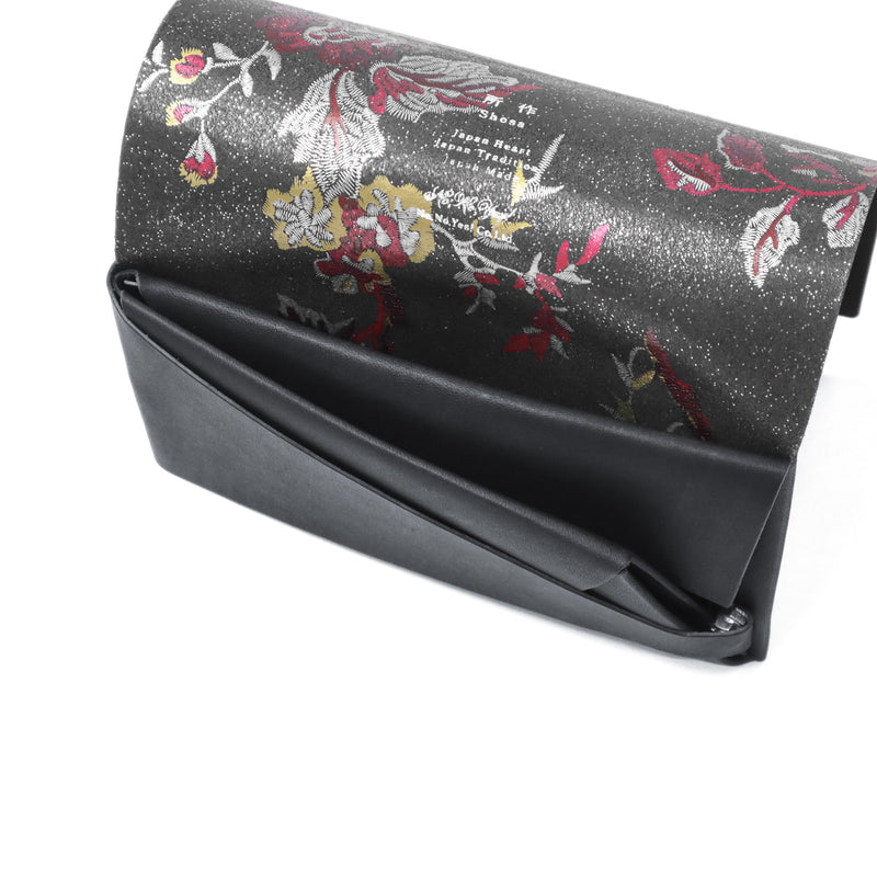 所作 長財布 メンズ レディース 薄い Shosa かぶせ ブランド 本革 革 レザー 牛革 日本製 革財布 財布 サイフ 小銭入れ 軽量 おしゃれ 花 花柄 和 経年変化 シンプル ユニセックス 刺繍模様 ロングウォレット