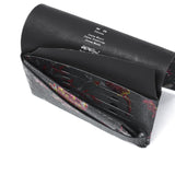 所作 長財布 メンズ レディース 薄い Shosa かぶせ ブランド 本革 革 レザー 牛革 日本製 革財布 財布 サイフ 小銭入れ 軽量 おしゃれ 花 花柄 和 経年変化 シンプル ユニセックス 刺繍模様 ロングウォレット