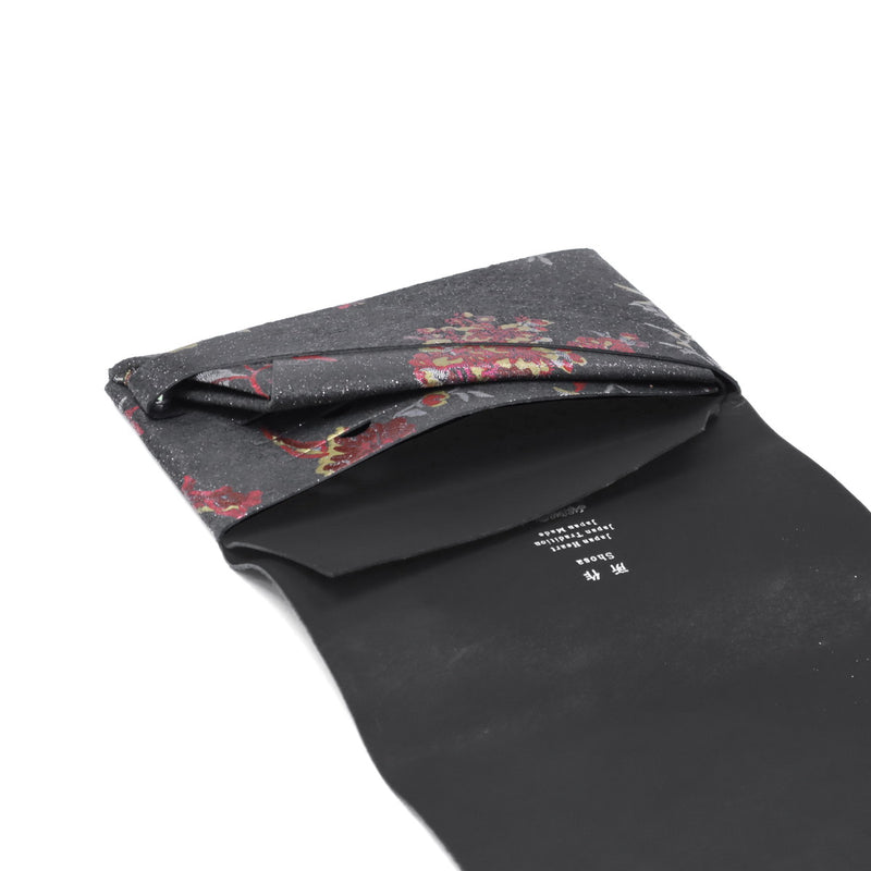 所作 長財布 メンズ レディース 薄い Shosa かぶせ ブランド 本革 革 レザー 牛革 日本製 革財布 財布 サイフ 小銭入れ 軽量 おしゃれ 花 花柄 和 経年変化 シンプル ユニセックス 刺繍模様 ロングウォレット
