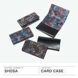 所作 カードケース メンズ レディース 名刺入れ Shosa ブランド おしゃれ 日本製 本革 名刺 カード入れ 薄型 薄い スリム 和風 和 柄 レザー 革 牛革 経年変化 軽量 軽い 三つ折り 雨 花 土 ワルツ 太陽 星 月