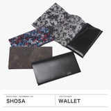 所作 長財布 メンズ レディース 財布 かぶせ Shosa ブランド おしゃれ 日本製 本革 小銭入れ 薄型 薄い スリム 和風 和 柄 レザー 革 牛革 経年変化 軽量 軽い 雨 花 土 ワルツ 太陽 星 月 ロングウォレット