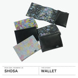 所作 三つ折り財布 メンズ レディース 財布 Shosa ブランド 大人 おしゃれ 本革 日本製 折財布 小銭入れ カード 霞彩 あじさい 彩律 薄型 スリム 軽量 牛革 革 レザー 経年変化 和モダン ショートウォレット1.0