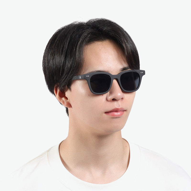 남성과 여성을위한 Sunkaku 선글라스 Sunkak 브랜드 색상 UV 보호 UV 보호 웰링턴 경량 경량 무광택 프레임 2 Matt Black