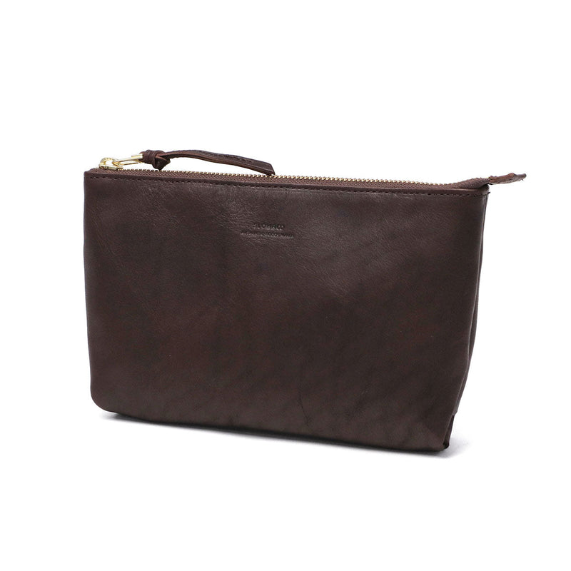 SLOW ポーチ メンズ レディース 小物入れ ブランド レザー Mサイズ スロウ マチ付き マチ 革 本革 おしゃれ シンプル ギフト プレゼント ファスナー 黒 日本製 bono Pouch M 300S17C