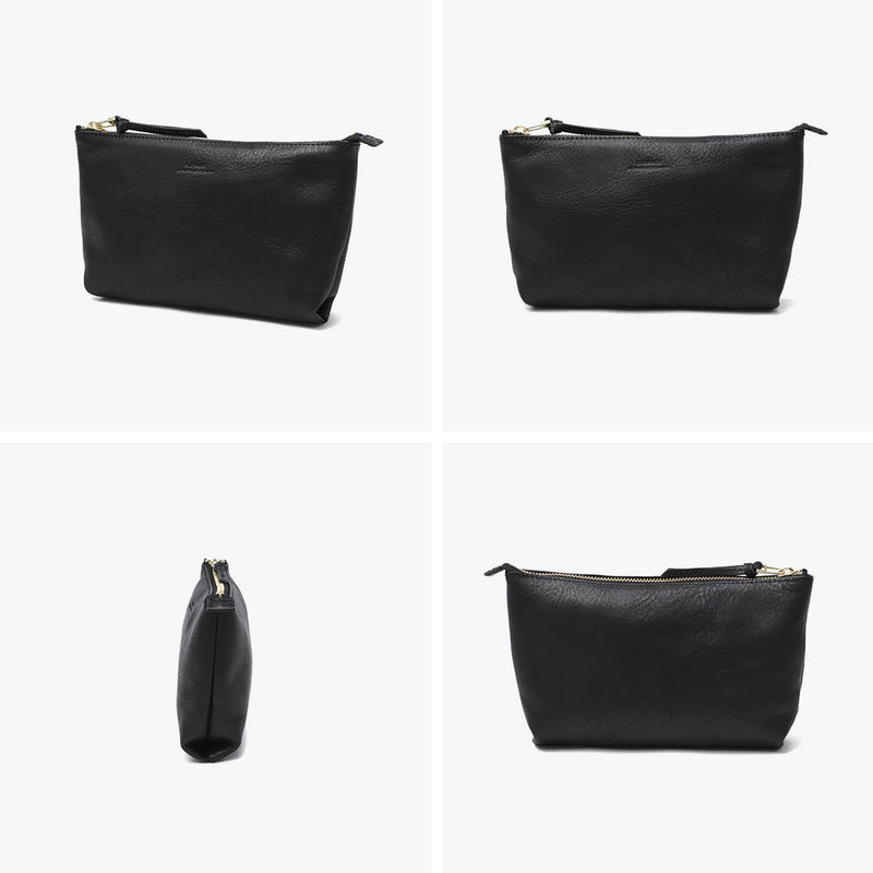 SLOW ポーチ メンズ レディース 小物入れ ブランド レザー Mサイズ スロウ マチ付き マチ 革 本革 おしゃれ シンプル ギフト プレゼント ファスナー 黒 日本製 bono Pouch M 300S17C