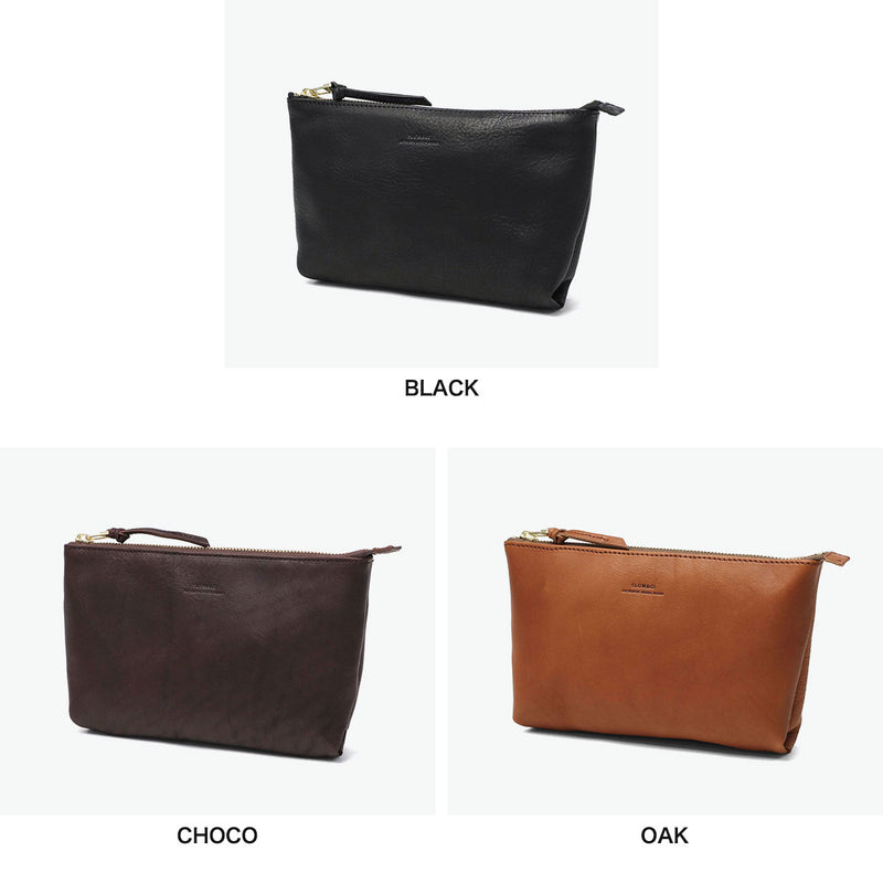 SLOW ポーチ メンズ レディース 小物入れ ブランド レザー Mサイズ スロウ マチ付き マチ 革 本革 おしゃれ シンプル ギフト プレゼント ファスナー 黒 日本製 bono Pouch M 300S17C