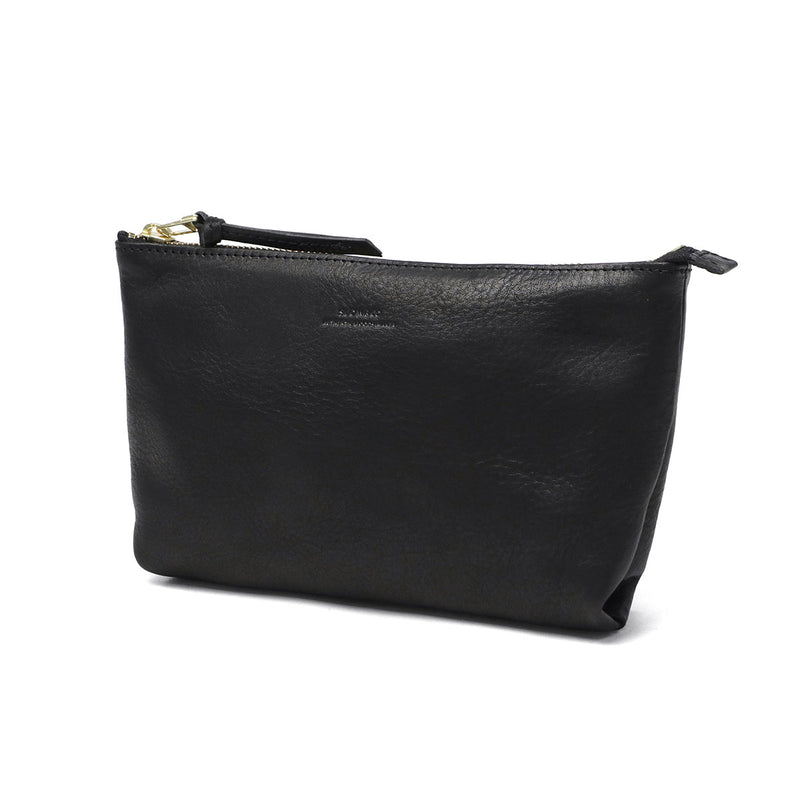 SLOW ポーチ メンズ レディース 小物入れ ブランド レザー Mサイズ スロウ マチ付き マチ 革 本革 おしゃれ シンプル ギフト プレゼント ファスナー 黒 日本製 bono Pouch M 300S17C