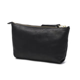 SLOW ポーチ メンズ レディース 小物入れ ブランド レザー Mサイズ スロウ マチ付き マチ 革 本革 おしゃれ シンプル ギフト プレゼント ファスナー 黒 日本製 bono Pouch M 300S17C