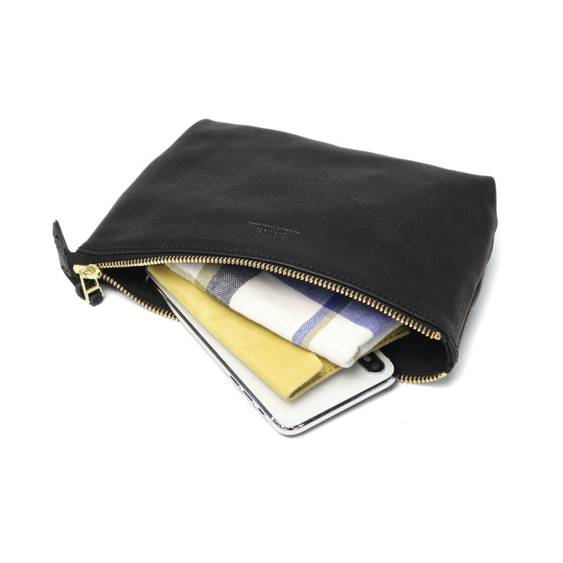 SLOW ポーチ メンズ レディース 小物入れ ブランド レザー Mサイズ スロウ マチ付き マチ 革 本革 おしゃれ シンプル ギフト プレゼント ファスナー 黒 日本製 bono Pouch M 300S17C