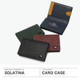 ソラチナ カードケース メンズ レディース SOLATINA 本革 レザー 革 ブランド 薄型 スリム おしゃれ 高級感 牛革 プレゼント シンプル カジュアル 上品 ギフト 無地 パスケース付き College series SW-39604