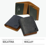 ソラチナ 二つ折り財布 メンズ レディース box型小銭入れ コンパクト SOLATINA 財布 小さい 本革 小銭入れあり ブランド 大人 カウレザー College series コンパクト2つ折り ウォレット SW-39608