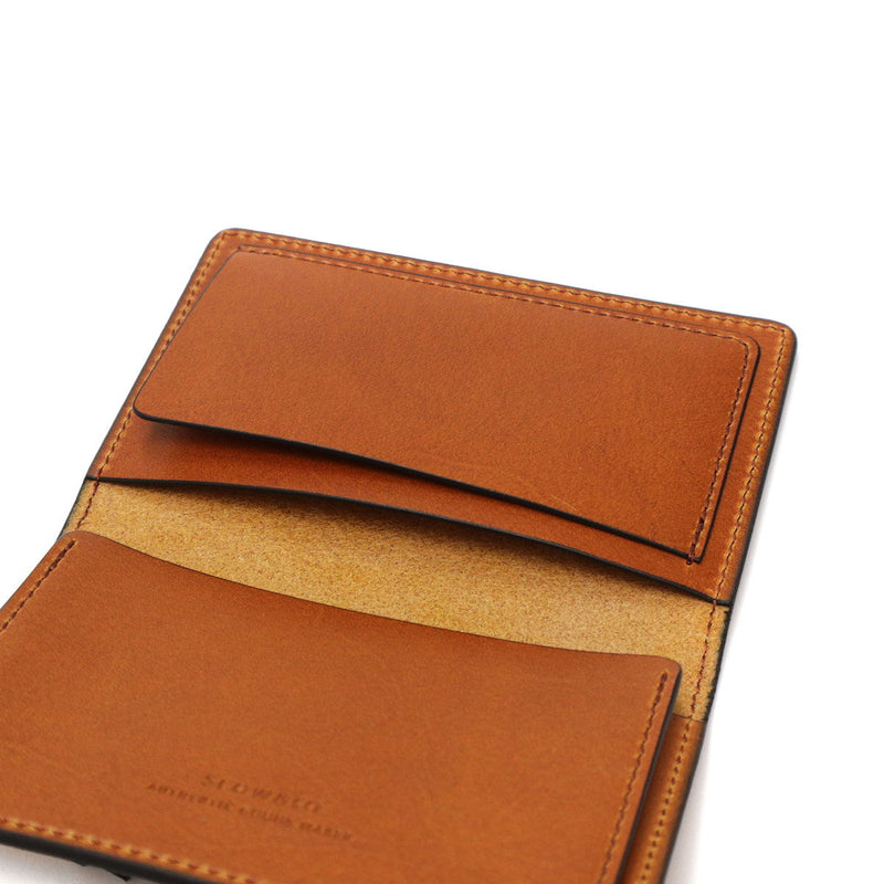 Slow Card Case SLOW business card holder HERBIE Herbie Thin Machi CARD CASE Leather Genuine Leather Slim Minimum Business Made in Japan Aging Men's SO752I SO752I-2