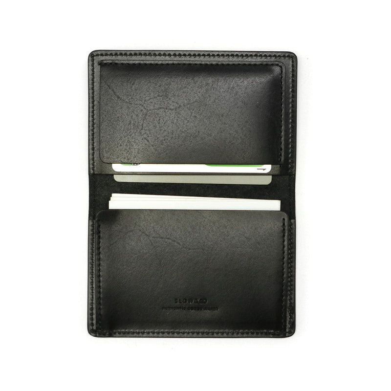 Slow Card Case SLOW business card holder HERBIE Herbie Thin Machi CARD CASE Leather Genuine Leather Slim Minimum Business Made in Japan Aging Men's SO752I SO752I-2