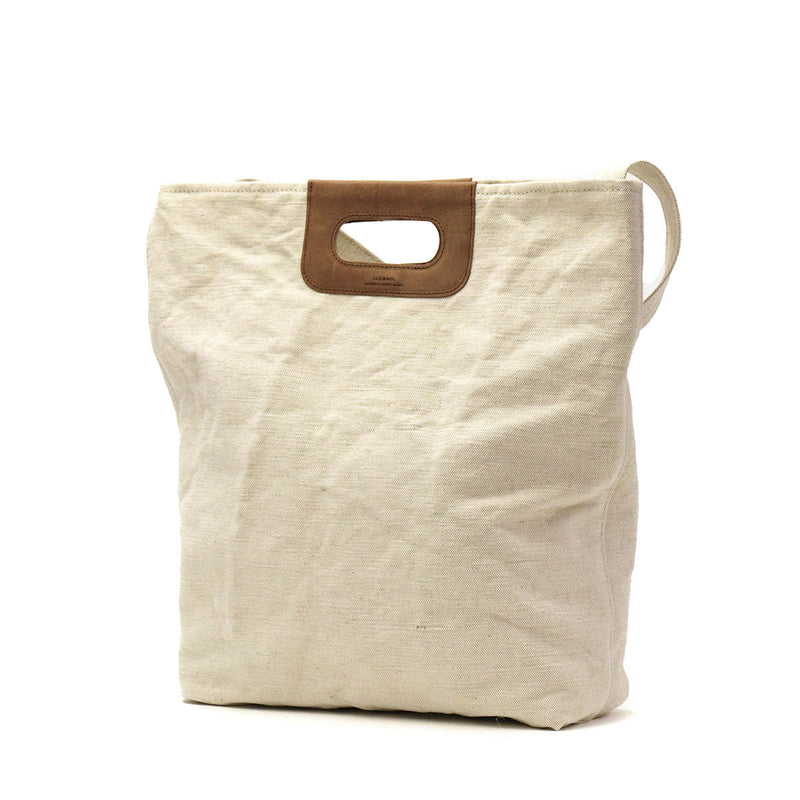 Beg Tote Slow Lelaki Lelaki Besar Jenama Tote Lambat Beg Ringan 2Way Kasual Kasual Menegak Bahan Linen Kapas Bahan Natural Dibuat di Jepun Trak 2Way Tote Bag L 300S121J