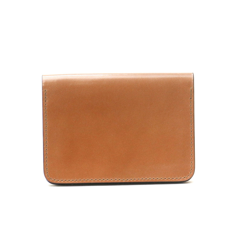 Dompet perlahan perlahan kordovan mini dompet mini dompet bi -lipet dompet mini dompet flap memakai kulit kordovan kulit tulen yang dibuat di wanita jepun so775j