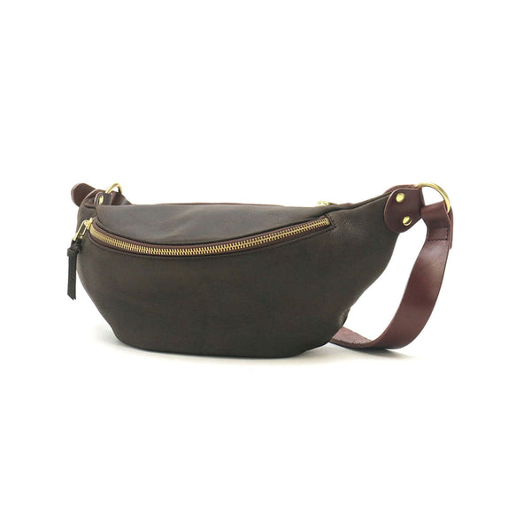 Slow Body Bag SLOW Bag KUDU LEATHER-FANNY PACK Genuine Leather Leather Leather Leather Side-type Diagonal Men's Ladies 300S130J