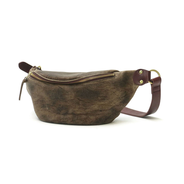 Slow Body Bag SLOW Bag KUDU LEATHER-FANNY PACK Genuine Leather Leather Leather Leather Side-type Diagonal Men's Ladies 300S130J