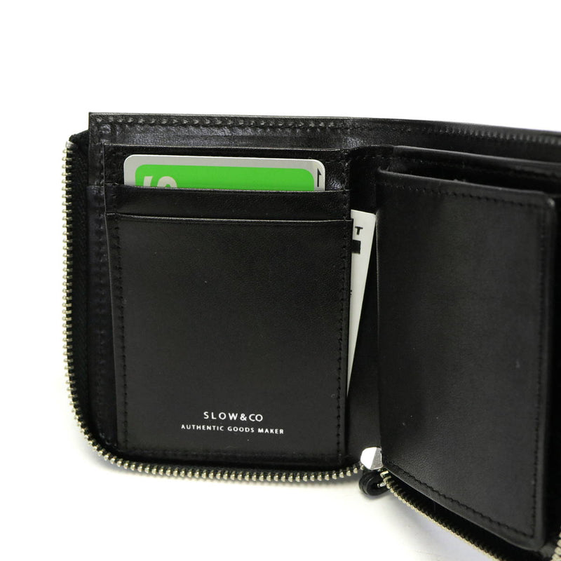 スロウ 財布 SLOW bridle ブライドル 二つ折り財布 L字ファスナー Lzip short mini wallet 小銭入れあり 本革 ブライドルレザー メンズ レディース 日本製 SO797J