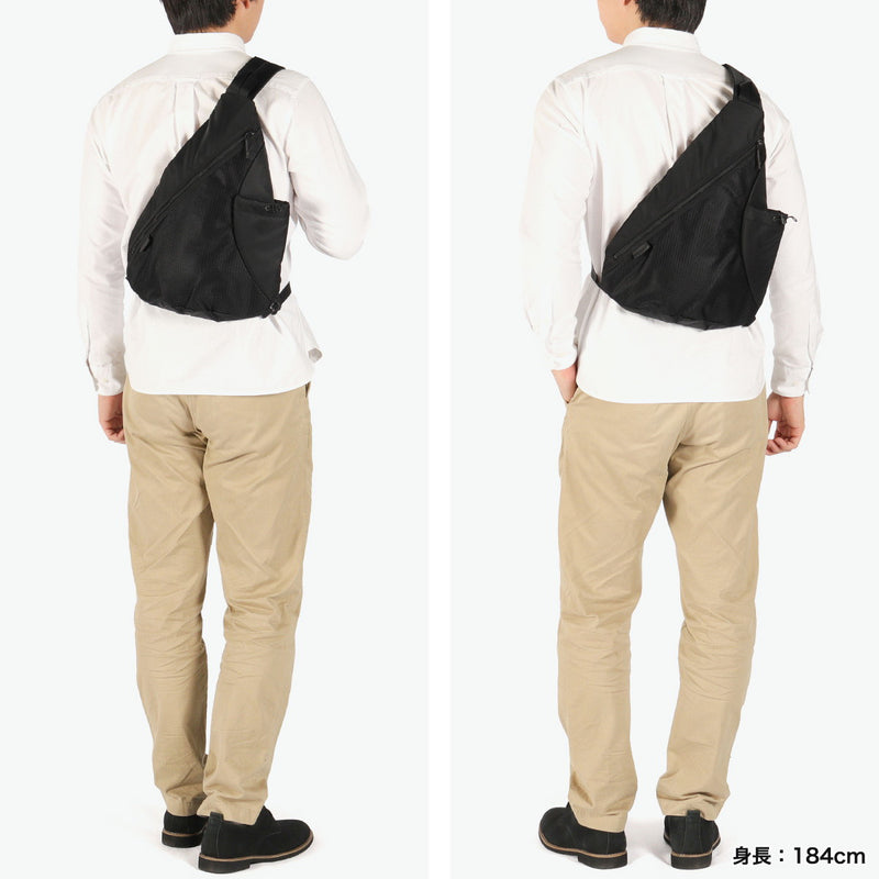 SLOW ボディバッグ メンズ レディース 大きめ スロウ バッグ ブランド ナイロン 斜めがけバッグ 大人 軽量 軽い トライアングル 三角 ショルダーバッグ 弱撥水 おしゃれ B5 Nylon Triangle Shoulder Bag 858S63R