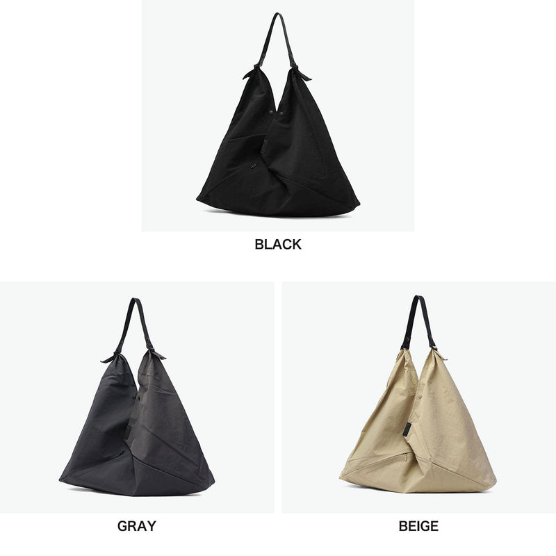 SLOW トートバッグ メンズ レディース 大きめ A4 B4 スロウ バッグ 軽量 ブランド おしゃれ レザーハンドル 肩掛け 手持ち 斜めがけ 吾妻袋 ラップバッグ 三角 撥水 日本製 3WAY Span Nylon Wrap Bag L 586S113K