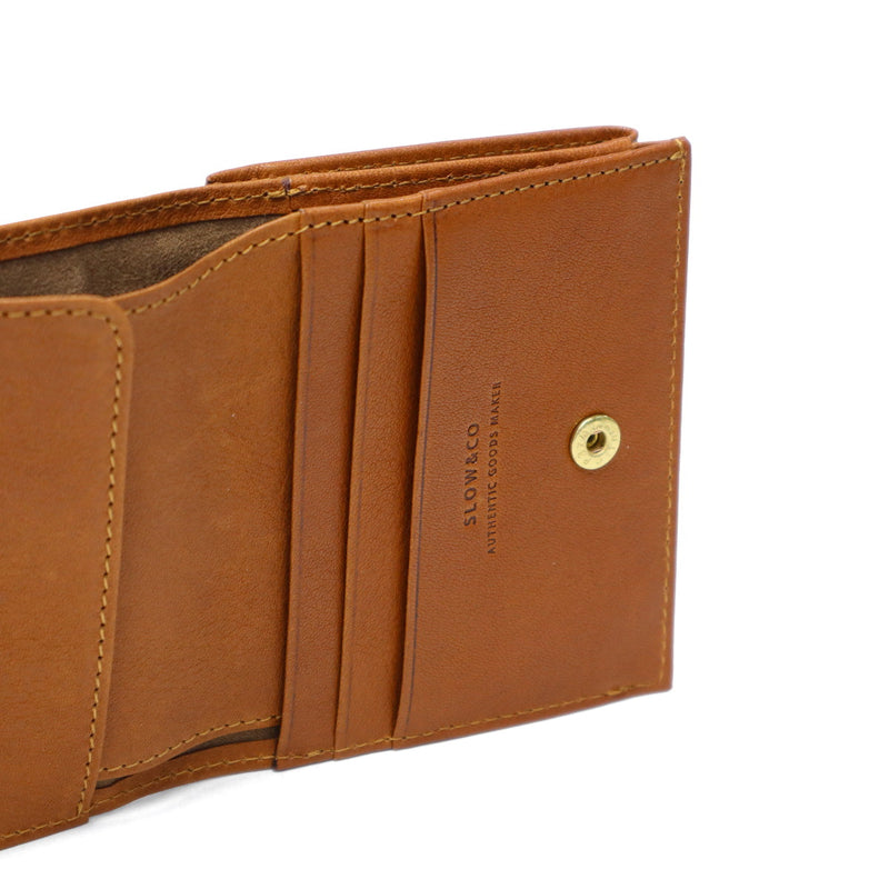 SLOW 二つ折り財布 メンズ レディース ブランド スロウ 財布 本革 小さい 小さめ 小銭入れあり ミニ財布 コンパクト 軽量 軽い レザー 牛革 がま口 日本製 bono clasp mini wallet 333S130L