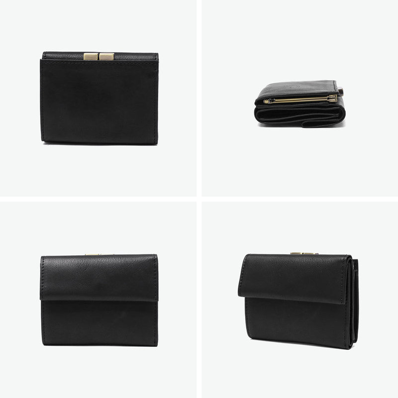 SLOW 三つ折り財布 メンズ レディース ブランド がま口 スロウ 財布 本革 小さい 小さめ 小銭入れあり ミニ財布 コンパクト 軽量 軽い レザー 牛革 ウォレット 日本製 bono clasp trifold wallet 333S131L