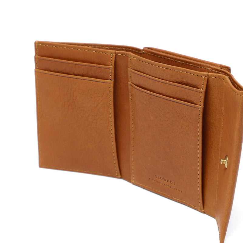 SLOW 三つ折り財布 メンズ レディース ブランド がま口 スロウ 財布 本革 小さい 小さめ 小銭入れあり ミニ財布 コンパクト 軽量 軽い レザー 牛革 ウォレット 日本製 bono clasp trifold wallet 333S131L