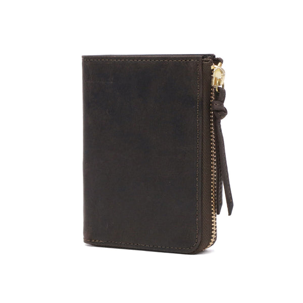 SLOW 二つ折り財布 メンズ レディース ブランド box型小銭入れ スロウ 財布 L字ファスナー ジップ 本革 小銭入れあり 軽量 軽い レザー クーズー革 日本製 kudu Lzip short wallet 333S82I