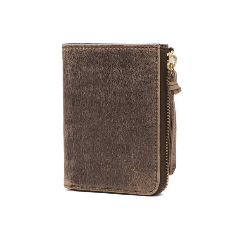 SLOW 二つ折り財布 メンズ レディース ブランド box型小銭入れ スロウ 財布 L字ファスナー ジップ 本革 小銭入れあり 軽量 軽い レザー クーズー革 日本製 kudu Lzip short wallet 333S82I