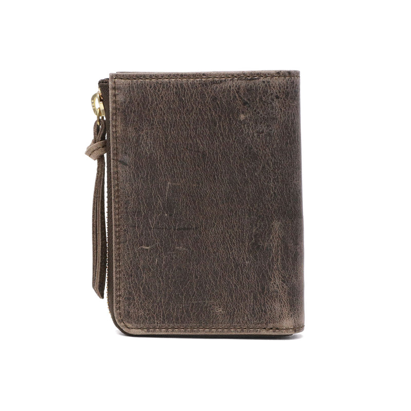 SLOW 二つ折り財布 メンズ レディース ブランド box型小銭入れ スロウ 財布 L字ファスナー ジップ 本革 小銭入れあり 軽量 軽い レザー クーズー革 日本製 kudu Lzip short wallet 333S82I