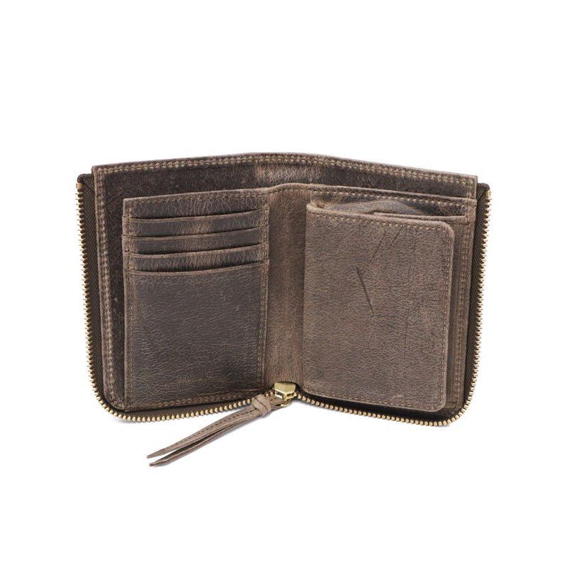 SLOW 二つ折り財布 メンズ レディース ブランド box型小銭入れ スロウ 財布 L字ファスナー ジップ 本革 小銭入れあり 軽量 軽い レザー クーズー革 日本製 kudu Lzip short wallet 333S82I