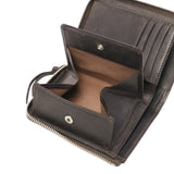 SLOW 二つ折り財布 メンズ レディース ブランド box型小銭入れ スロウ 財布 L字ファスナー ジップ 本革 小銭入れあり 軽量 軽い レザー クーズー革 日本製 kudu Lzip short wallet 333S82I