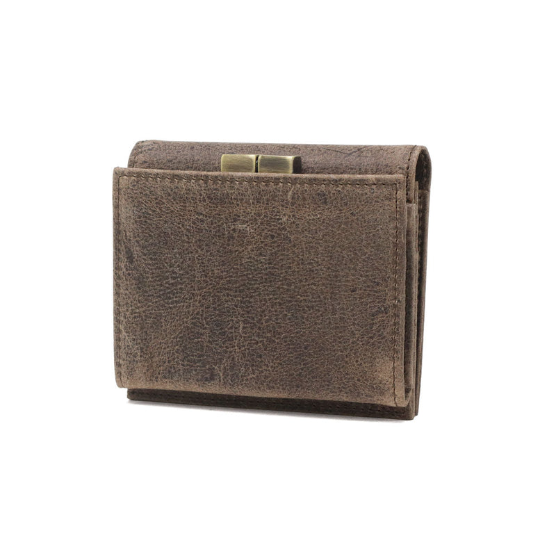 SLOW 二つ折り財布 メンズ レディース ブランド スロウ 財布 本革 小さい 小さめ 小銭入れあり ミニ財布 コンパクト 軽量 軽い レザー クーズー革 がま口 日本製 kudu clasp mini wallet 333S134L