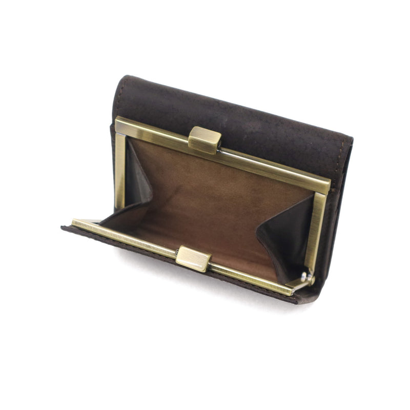 SLOW 二つ折り財布 メンズ レディース ブランド スロウ 財布 本革 小さい 小さめ 小銭入れあり ミニ財布 コンパクト 軽量 軽い レザー クーズー革 がま口 日本製 kudu clasp mini wallet 333S134L