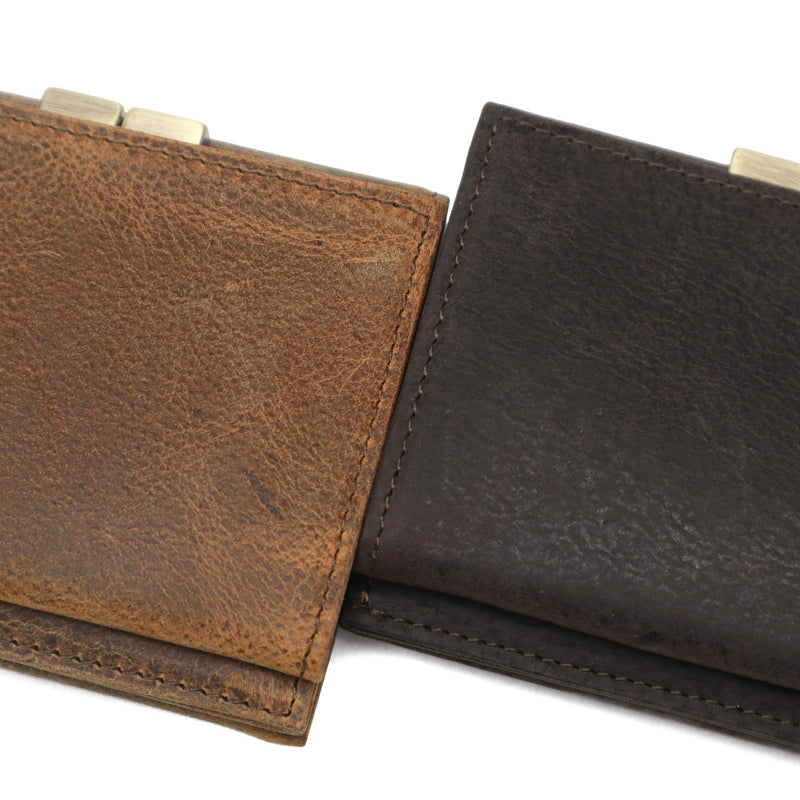 SLOW 二つ折り財布 メンズ レディース ブランド スロウ 財布 本革 小さい 小さめ 小銭入れあり ミニ財布 コンパクト 軽量 軽い レザー クーズー革 がま口 日本製 kudu clasp mini wallet 333S134L