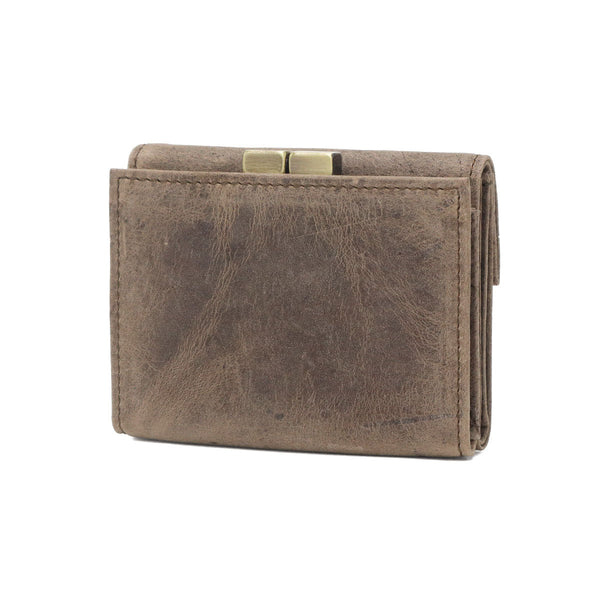 SLOW 三つ折り財布 メンズ レディース ブランド がま口 スロウ 財布 本革 小さい 小さめ 小銭入れあり ミニ財布 コンパクト 軽量 軽い レザー クーズー革 ウォレット 日本製 kudu clasp trifold wallet 333S135L