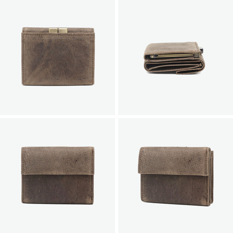 SLOW 三つ折り財布 メンズ レディース ブランド がま口 スロウ 財布 本革 小さい 小さめ 小銭入れあり ミニ財布 コンパクト 軽量 軽い レザー クーズー革 ウォレット 日本製 kudu clasp trifold wallet 333S135L