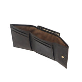 SLOW 三つ折り財布 メンズ レディース ブランド がま口 スロウ 財布 本革 小さい 小さめ 小銭入れあり ミニ財布 コンパクト 軽量 軽い レザー クーズー革 ウォレット 日本製 kudu clasp trifold wallet 333S135L