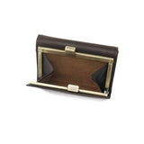 SLOW 三つ折り財布 メンズ レディース ブランド がま口 スロウ 財布 本革 小さい 小さめ 小銭入れあり ミニ財布 コンパクト 軽量 軽い レザー クーズー革 ウォレット 日本製 kudu clasp trifold wallet 333S135L