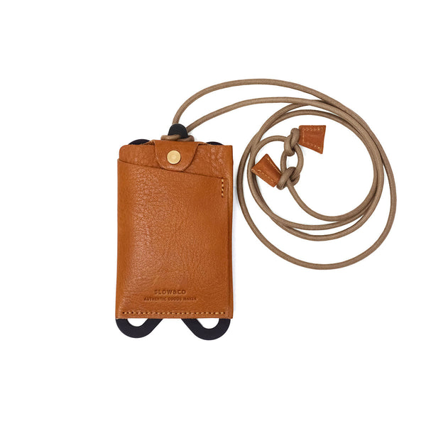 SLOW ネックポーチ メンズ レディース おしゃれ 本革 スロウ 革 レザー ブランド 日本製 ポーチ スマホホルダー スマホ ストラップ カジュアル 軽量 軽い 小さめ 首掛け bono mobile neck pouch 333S133L