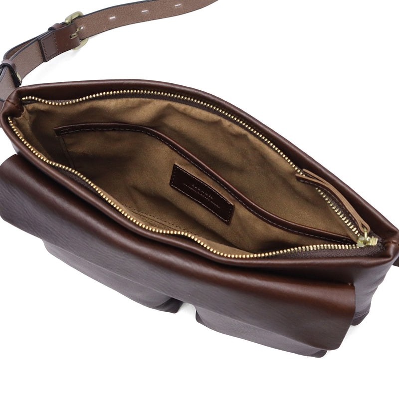 SLOW ボディバッグ メンズ レディース スロウ バッグ 本革 革 レザー ブランド 小さめ コンパクト スモール 軽量 斜めがけ ショルダー かっこいい おしゃれ シンプル 横型 日本製 A5 Cb Helmet Body Bag 858S73R