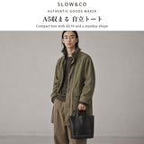 SLOW トートバッグ メンズ レディース ミニ スロウ バッグ 小さめ トート ブランド レザー 革 本革 牛革 丈夫 手提げ カジュアル おしゃれ 大人 日本製 自立 コンパクト 軽量 A5 Cb Boat Tote Bag S 306S64S